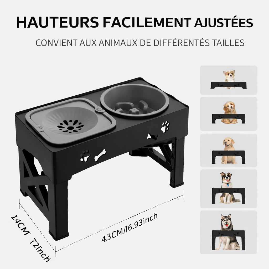 Gamelle Ralentisseur Hauteur Ajustable