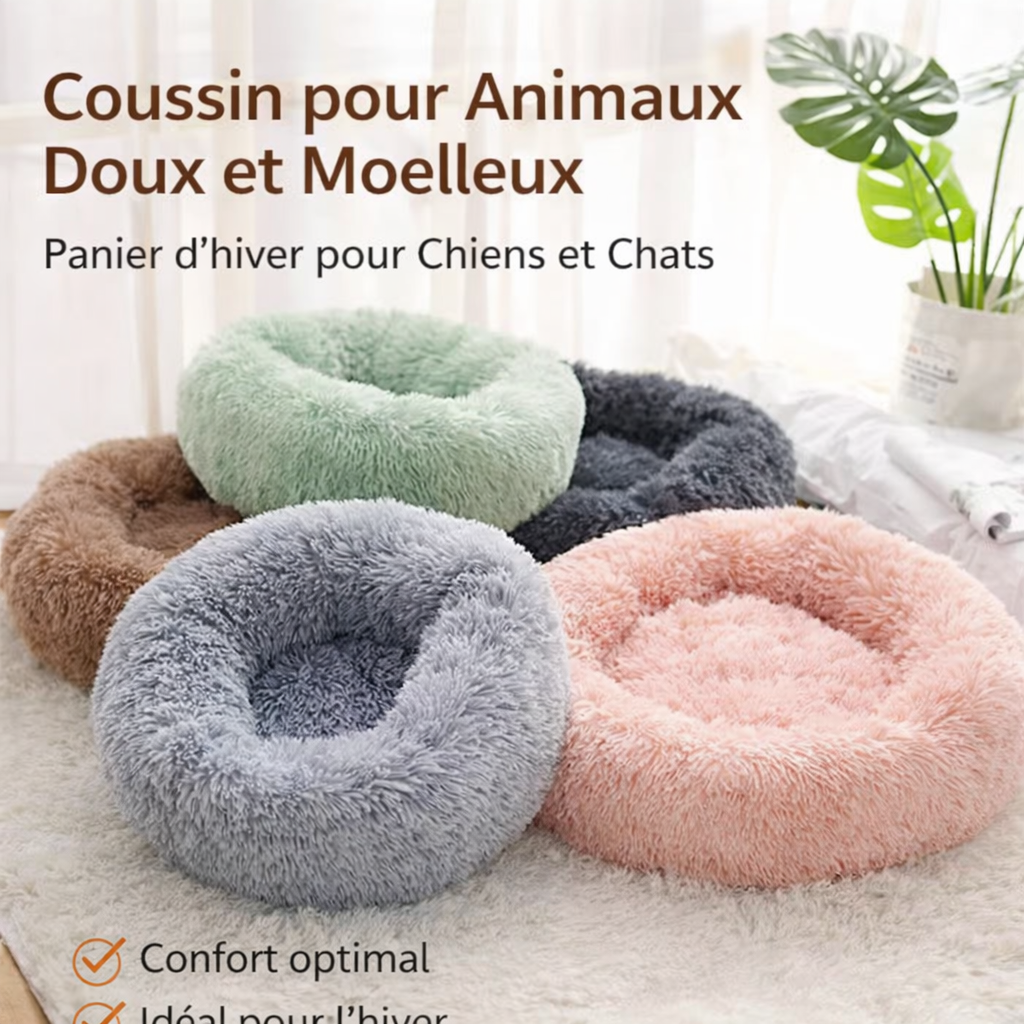 Panier Donut en Peluche - Ultra Doux et Lavable