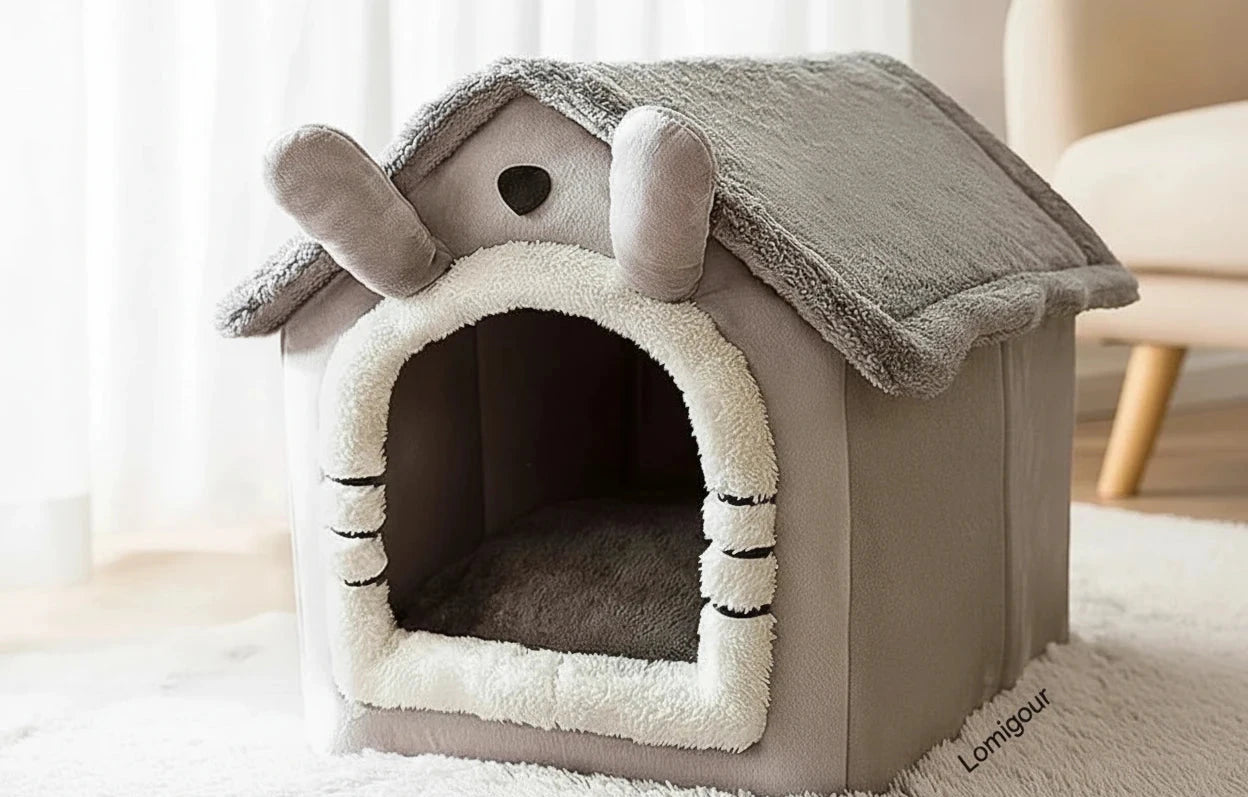 Niche pour Chien d'Intérieur - Lit Chaud et Lavable