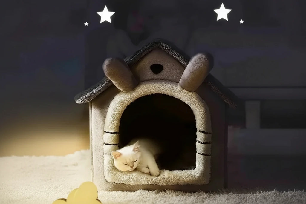 Niche pour Chien d'Intérieur - Lit Chaud et Lavable