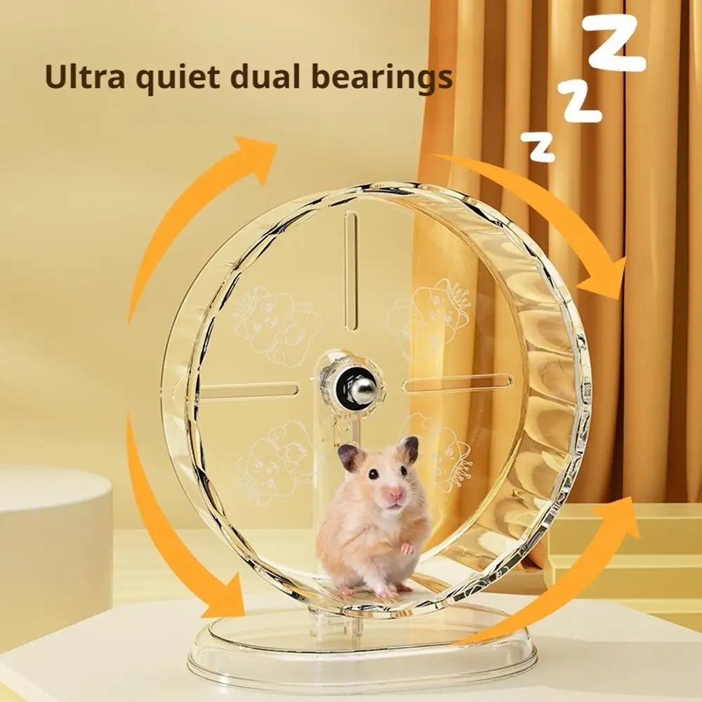 Roue Silencieuse d'Exercice Transparente pour Hamster