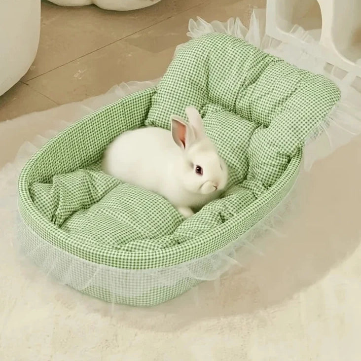 Lit Princesse en Peluche - Nid Douillet avec Dentelle