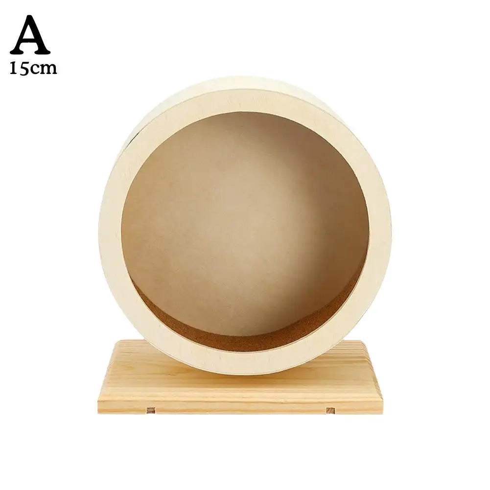 Roue d'Exercice Silencieuse en Bois pour Hamster