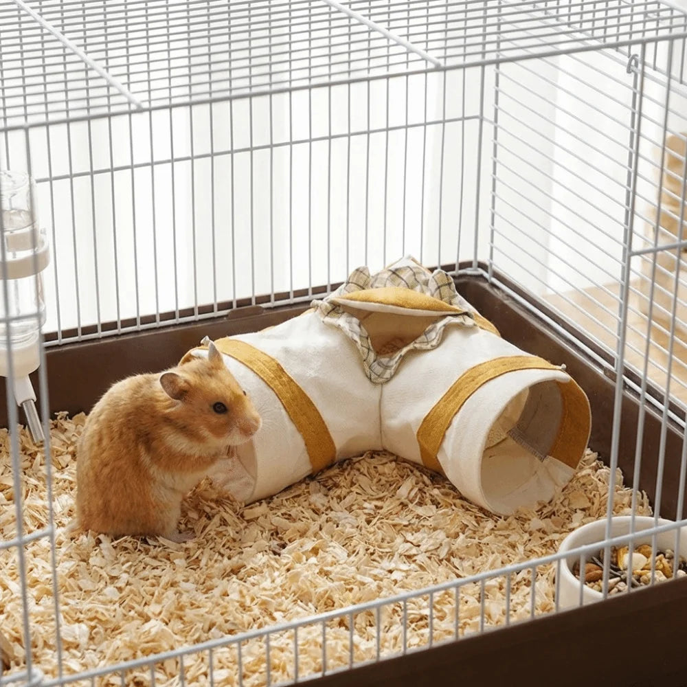 Tunnel de Jeu pour Petits Animaux - Flexible et Lavable