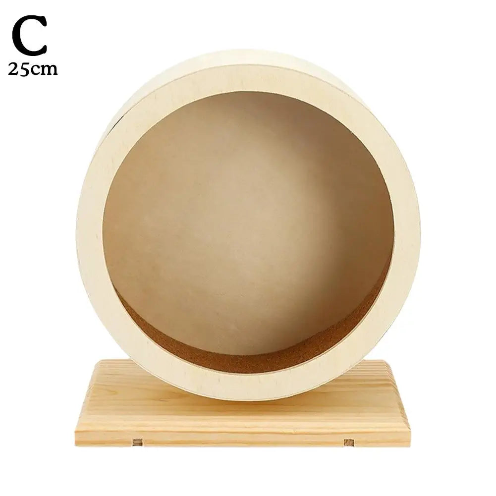 Roue d'Exercice Silencieuse en Bois pour Hamster