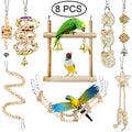 Ensemble de 8 Jouets pour Oiseaux - Balançoires et Accessoires