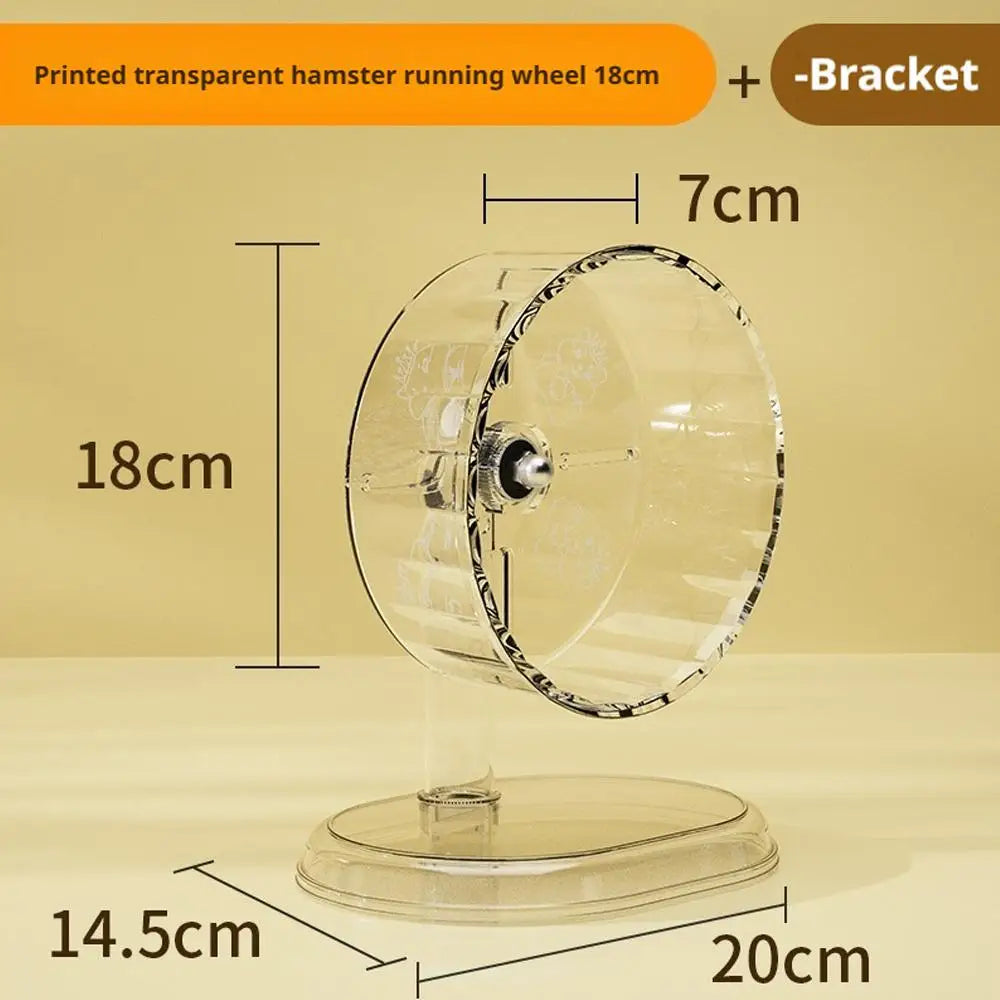 Roue Silencieuse d'Exercice Transparente pour Hamster