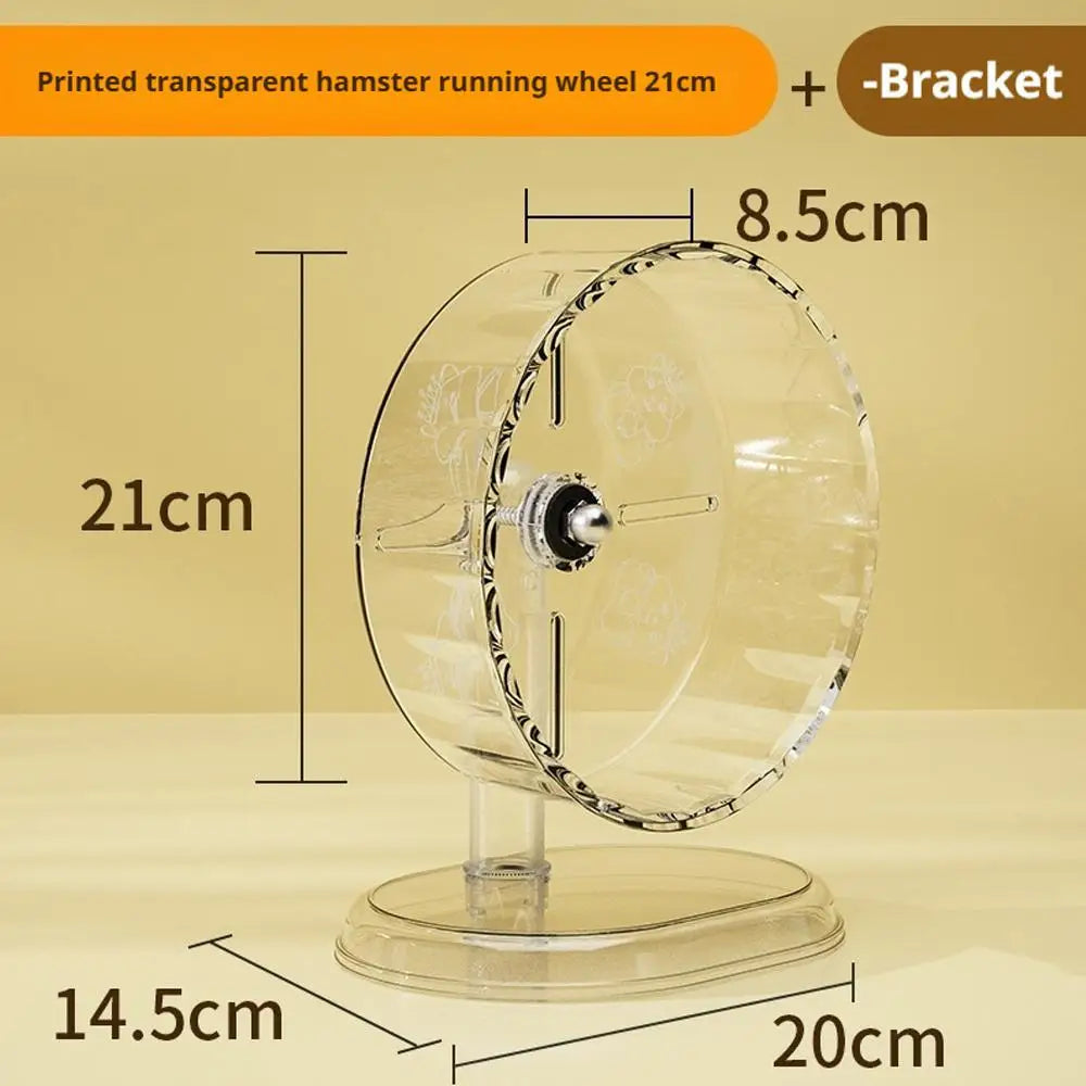 Roue Silencieuse d'Exercice Transparente pour Hamster