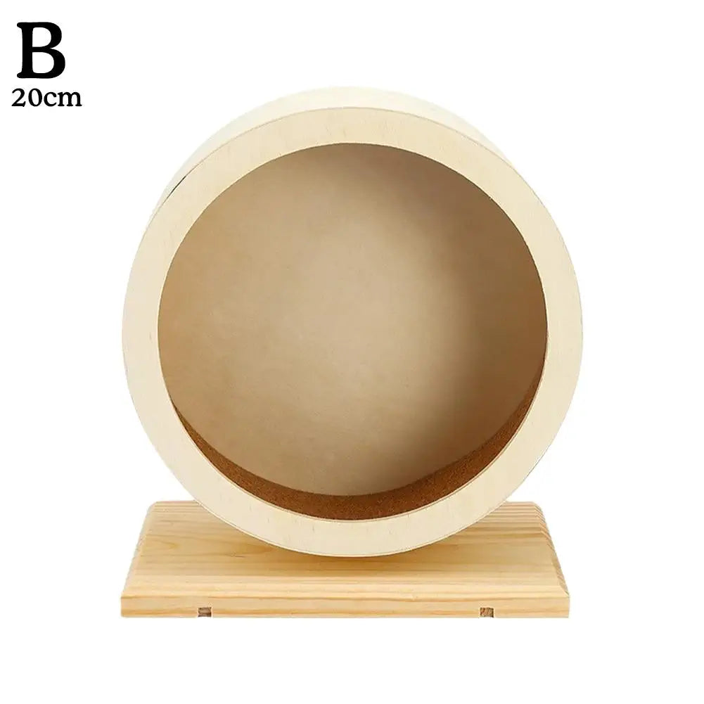 Roue d'Exercice Silencieuse en Bois pour Hamster