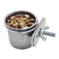 Gamelle Inox avec Support à Pince pour Oiseaux