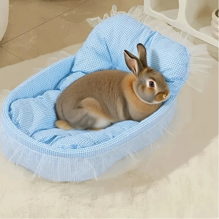 Lit Princesse en Peluche - Nid Douillet avec Dentelle