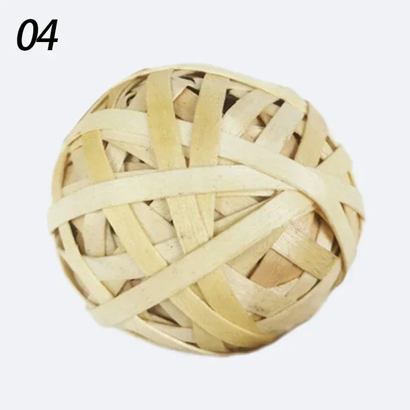Balles Tressées en Rotin Naturel - Jouet à Mâcher 7cm