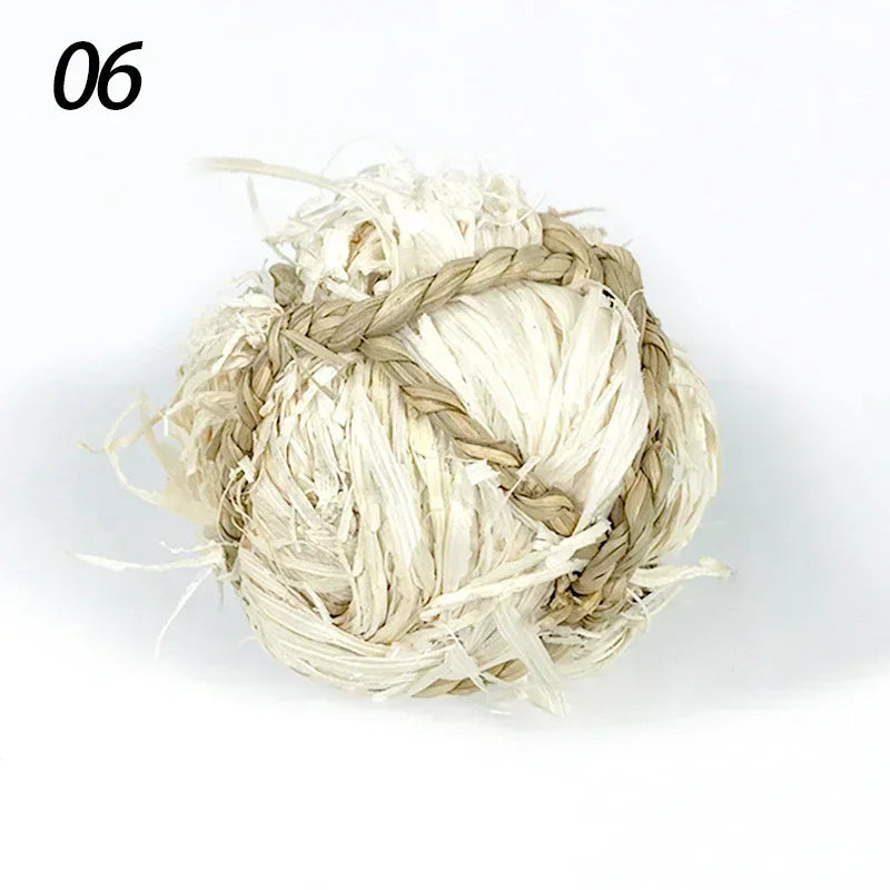 Balles Tressées en Rotin Naturel - Jouet à Mâcher 7cm