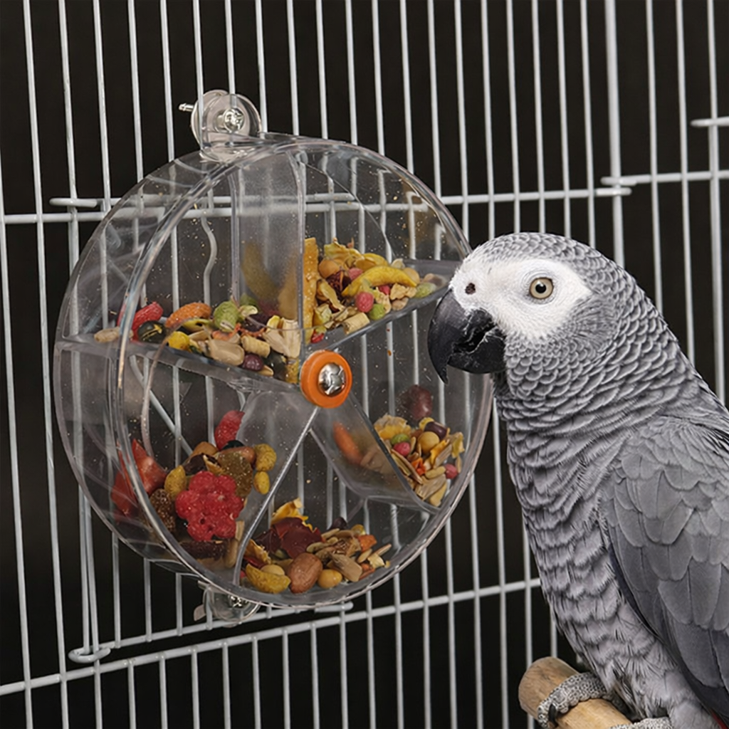 Jouet Rotatif de Recherche de Nourriture pour Oiseaux