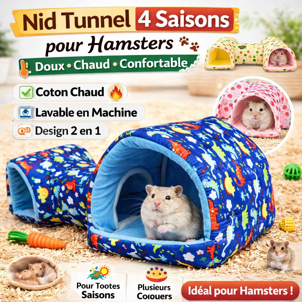 Tunnel pour Rongeurs - Tube de Repos et Jeu